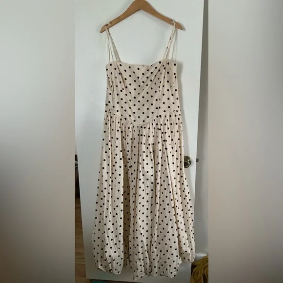 Abercrombie & Fitch Cream polka dot maxi dress XL - Picture 1 of 4